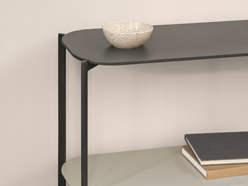 EXO - Rectangular wooden console table with shelving by Kendo Mobiliario - view 3